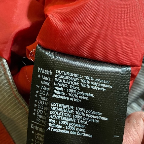 Burton Red and Gray Striped Ski Jacket - Picture 12 of 15